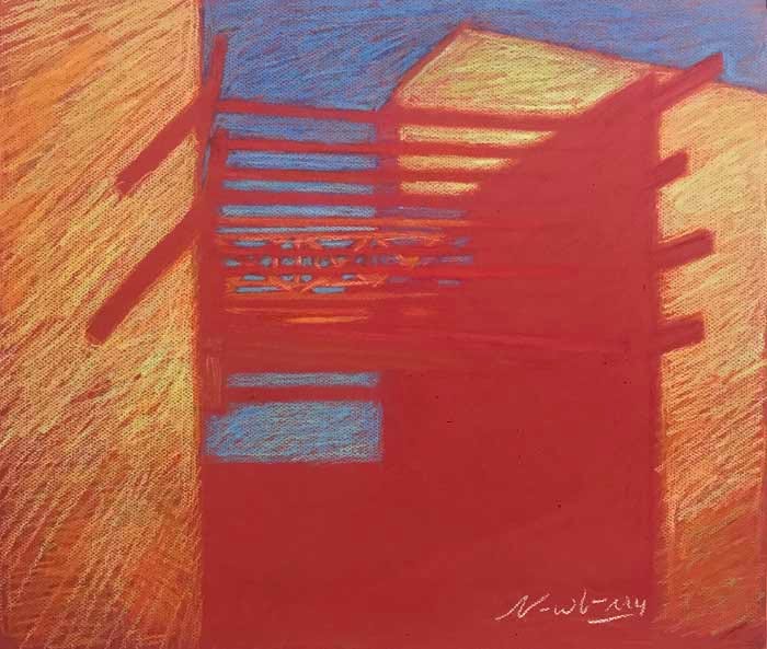 Newberry, The Red Gate-Rhodes, pastel