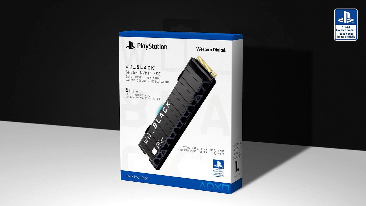 New WD Black SN850 NVMe SSD for PS5