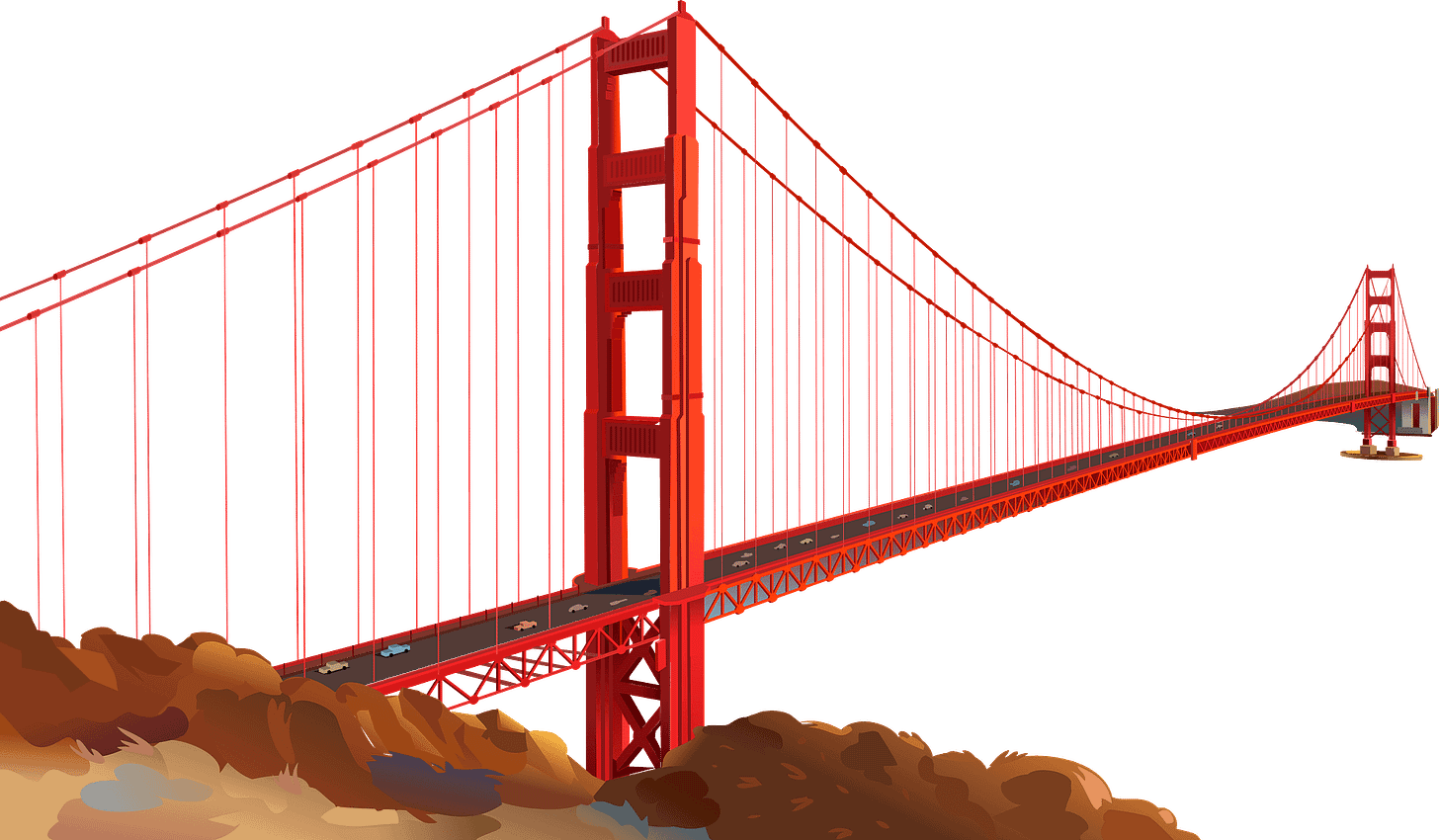 Golden Gate Bridge clipart. Free download transparent .PNG | Creazilla