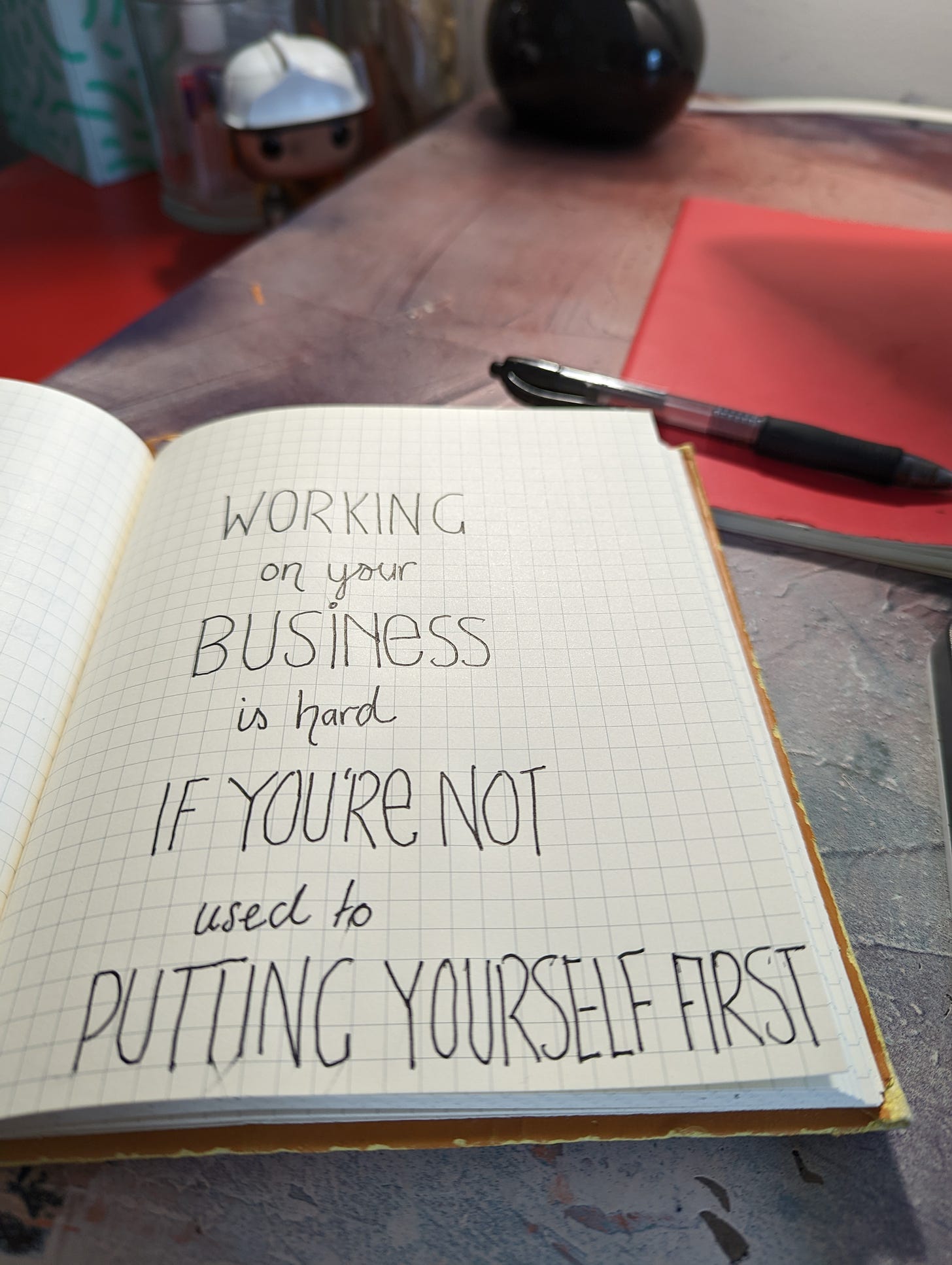 grid book reads - working on your business is hard if you’re not used to putting yourself first.