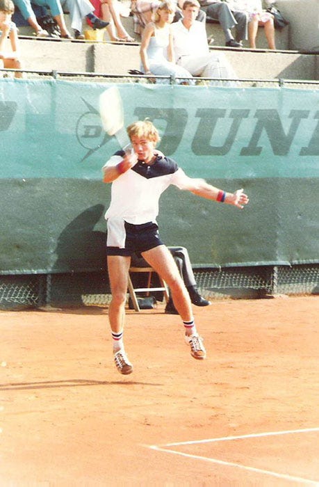 Michael Newberry, competing for the Metselaars, circa 1980