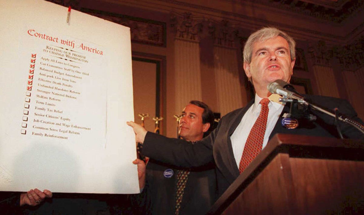 How the 1994 'Contract With America' Led to a Republican Revolution -  HISTORY