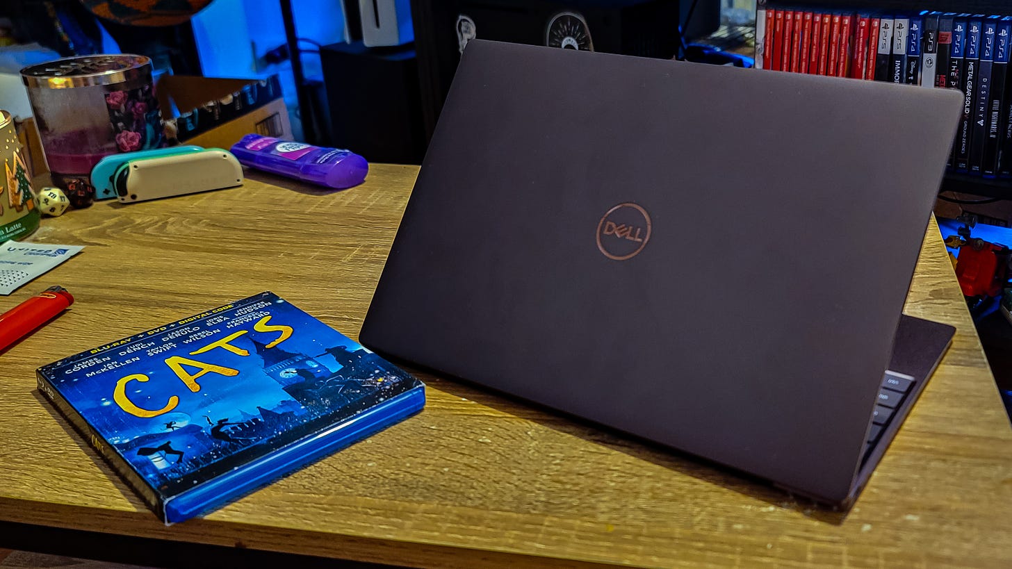 Dell XPS 13 backwards on a table