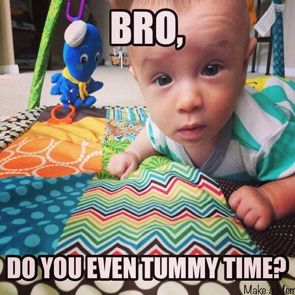 Brian Eggenberger on Twitter: "#doyouevenlift #tummytime #baby ...