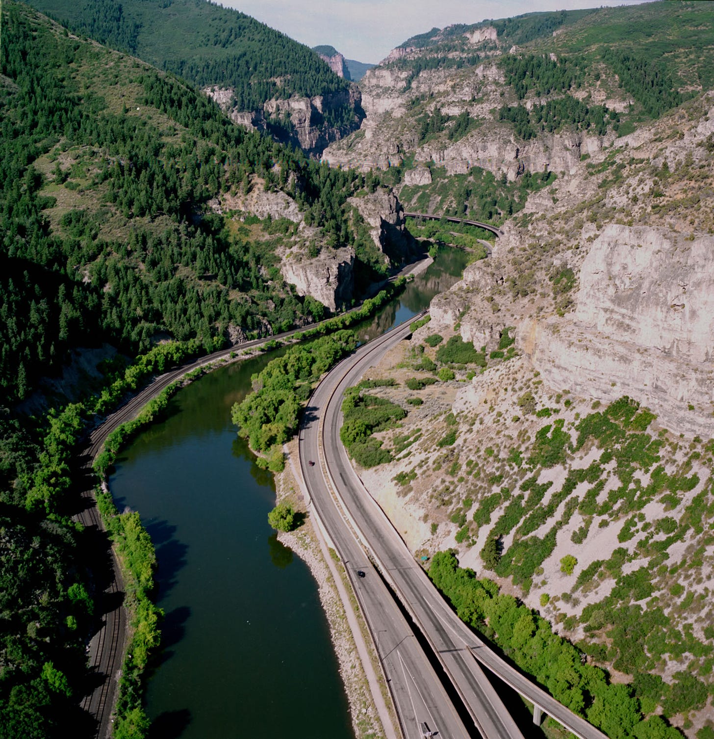 Time Machine Tuesday: I-70 Glenwood Canyon – Colorado Virtual Library