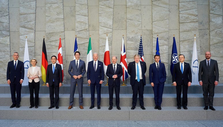 G7 leaders in Brussels (Image: Twitter/@NATOpress)