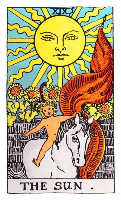 The Sun Major Arcana Tarot card.