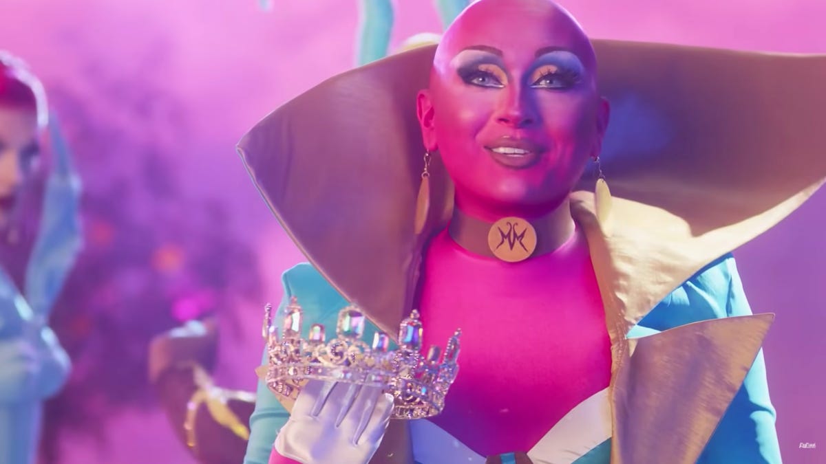 Maddy Morphosis on a promotional video for 'RuPaul's Drag Race'