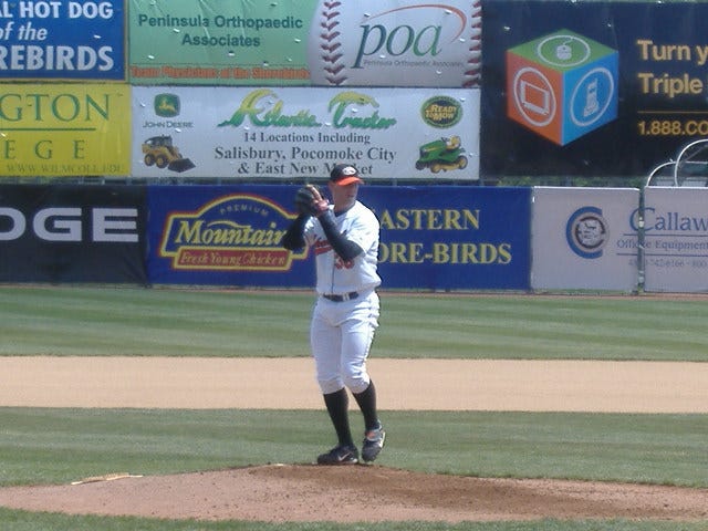 Kyle Schmidt eyes the plate in a game earlier this season.