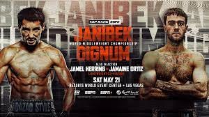 Janibek Alimkhanuly-Danny Dignum Interim Middleweight Title Clash and the  Return of Jamel Herring Set for May 21 - NY FIGHTS