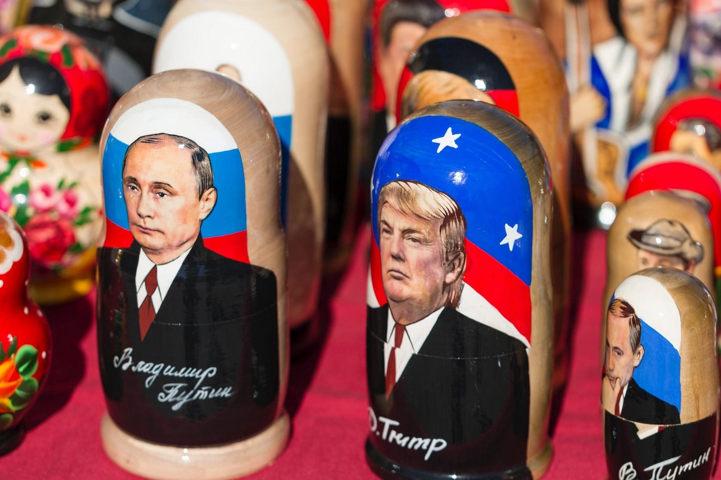 Came across these kitschy babushka made for the Trump visit to Russia.