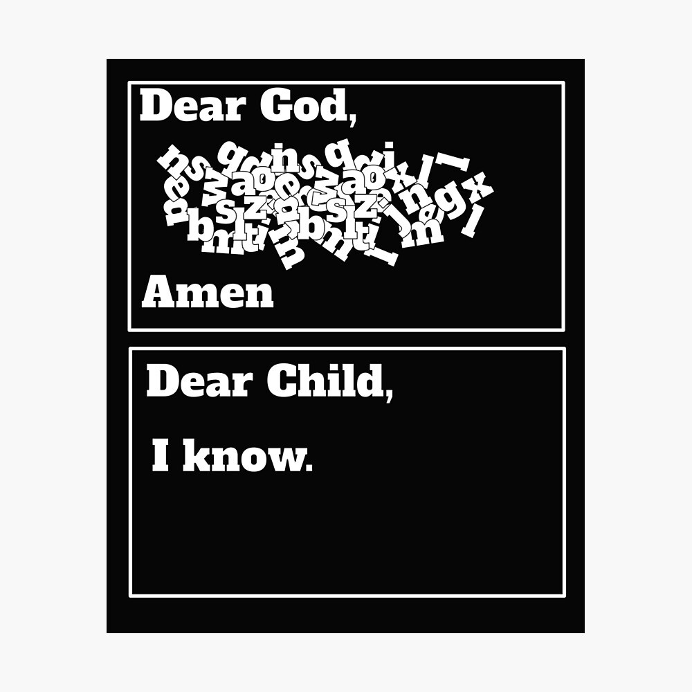 Jumbled Prayer" Poster for Sale by GenRevMarkets | Redbubble