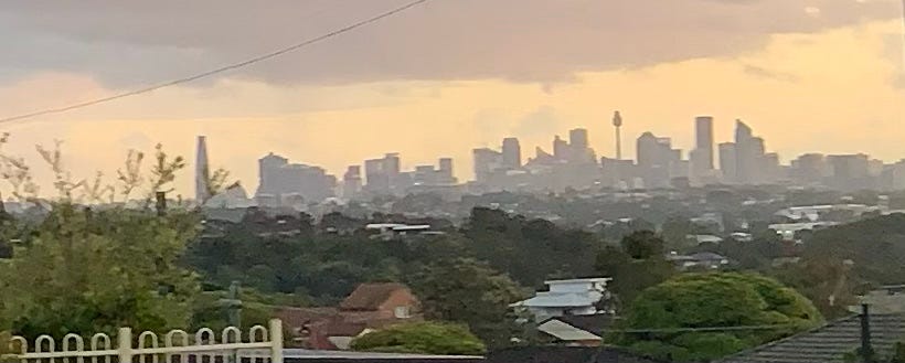 View of Sydney in the distance