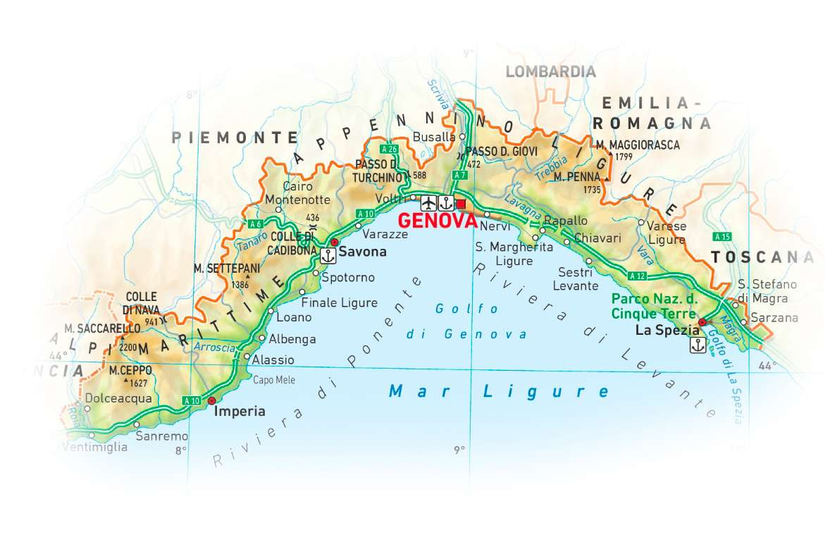 Map of Liguria: the interactive map with all points of interest