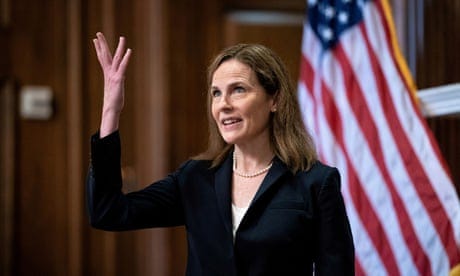 Amy Coney Barrett, who was successfully nominated to the supreme court by Donald Trump.