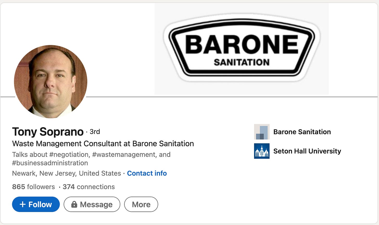 Barone Sanitation Tony Soprano