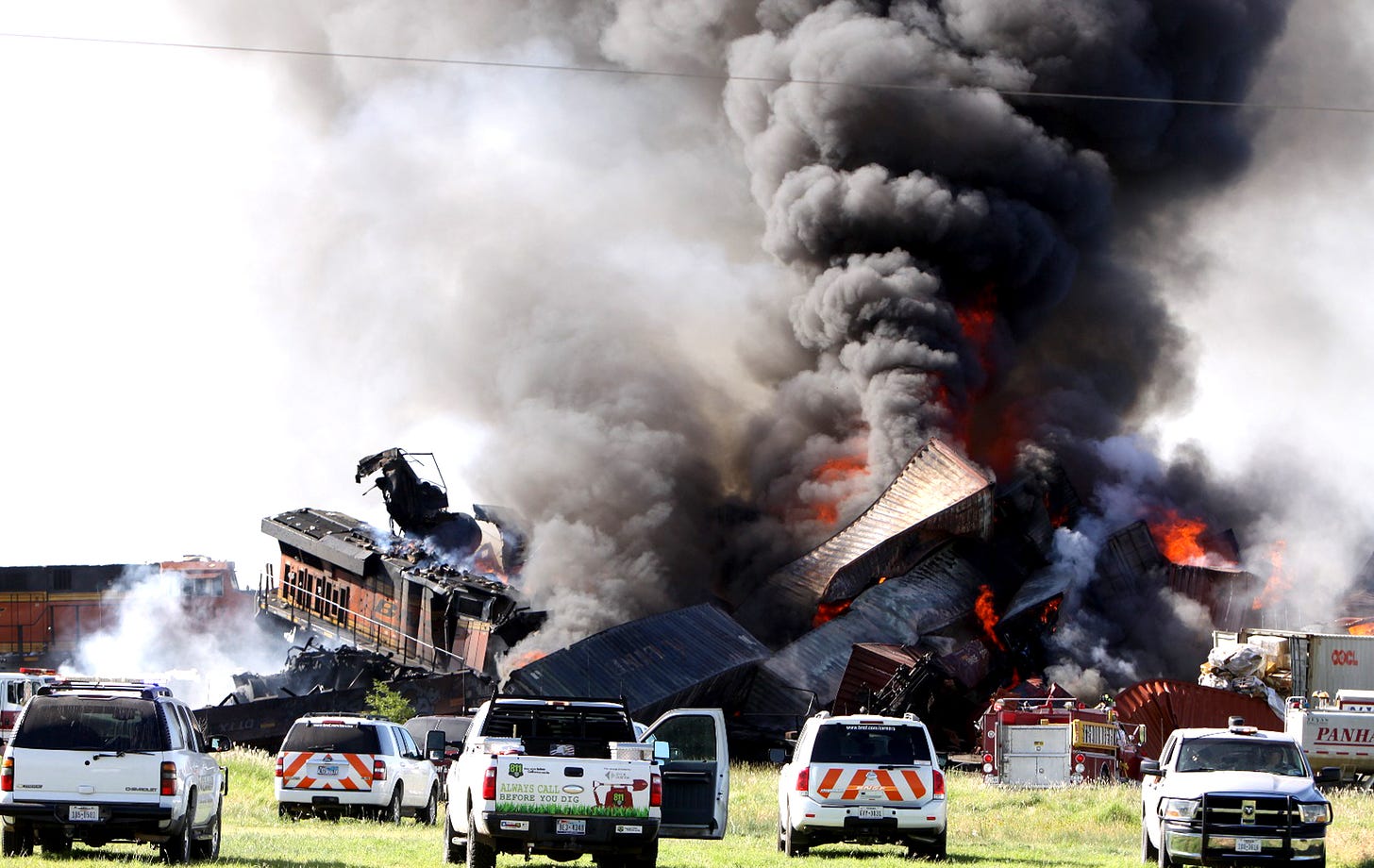 3 Missing, 1 Injured After Two Trains Collide Head-On in Fiery Texas Crash