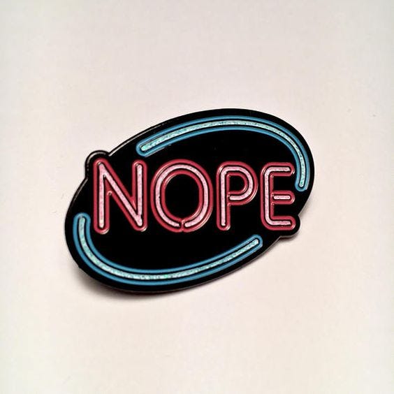 HOME :: Pins & Patches :: LAPEL PINS :: NOPE neon sign Glitter Enamel Pin