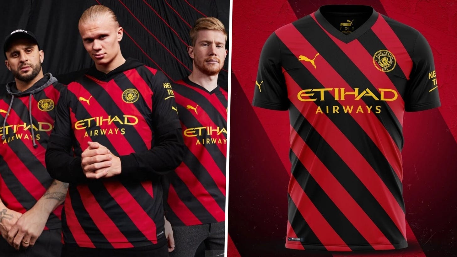 Man City away kit for 2022-23 puts modern twist on classic designs from  1960s & 70s | Goal.com US