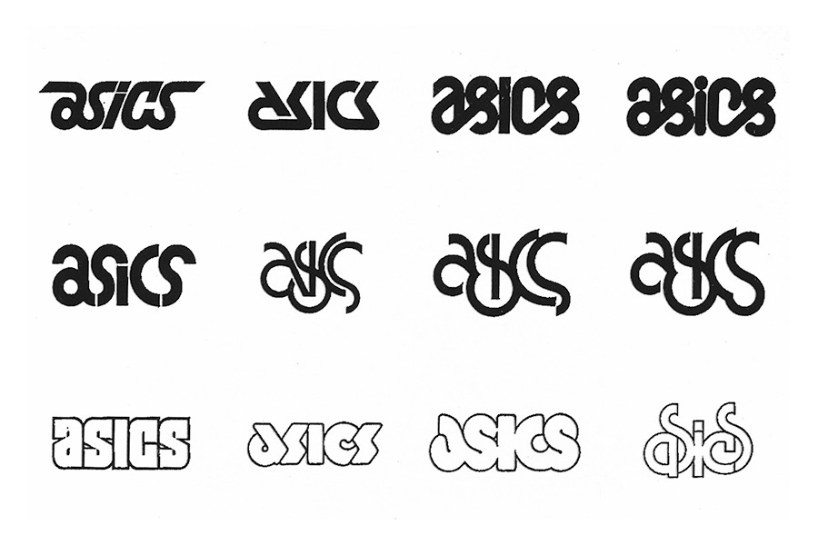 ASICS logo concepts Herb Lubalin, LogoArchive Logo Histories