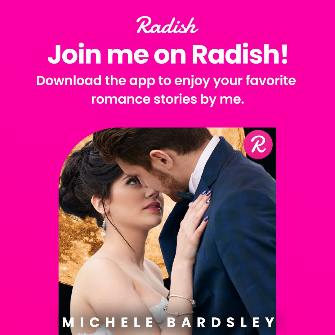 Join me on Radish! Download the app to enjoy your favorite romance stories by me.