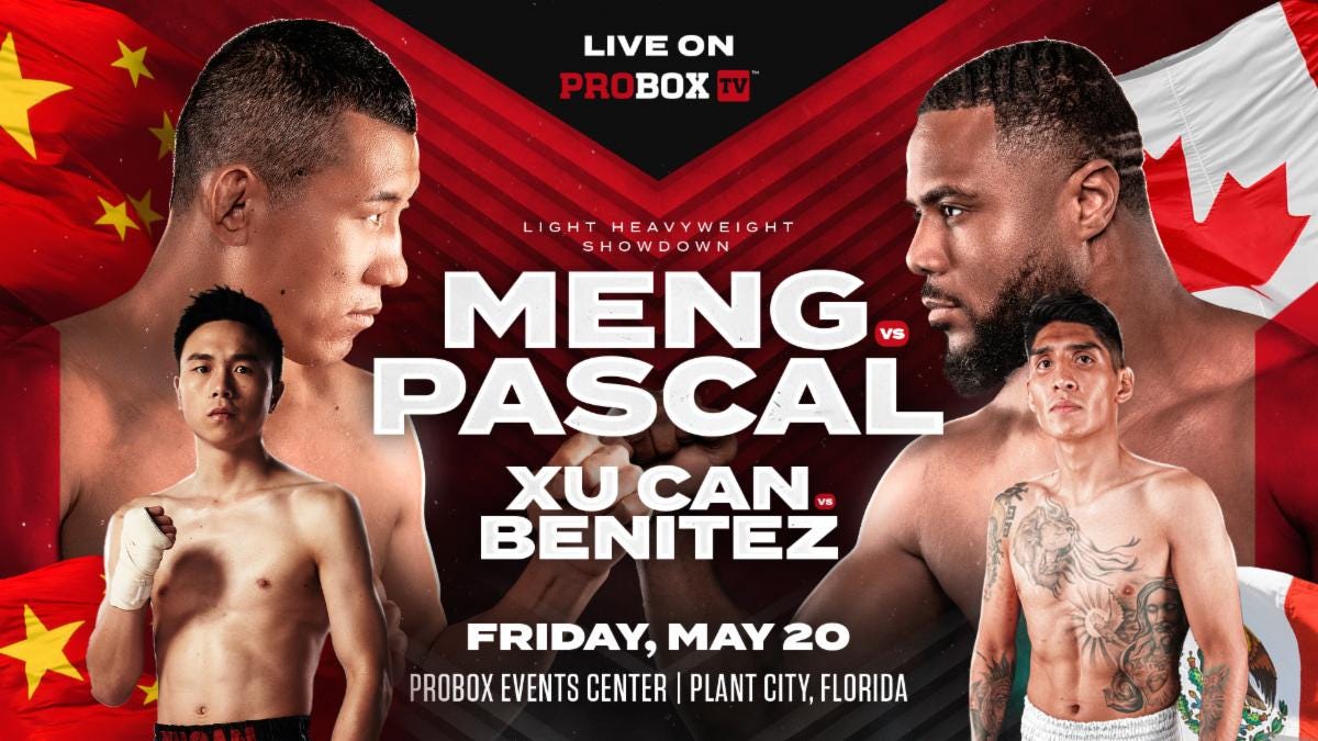 Fanlong Meng takes on Jean Pascal in streaming platform ProBox TV's maiden  voyage - The Ring