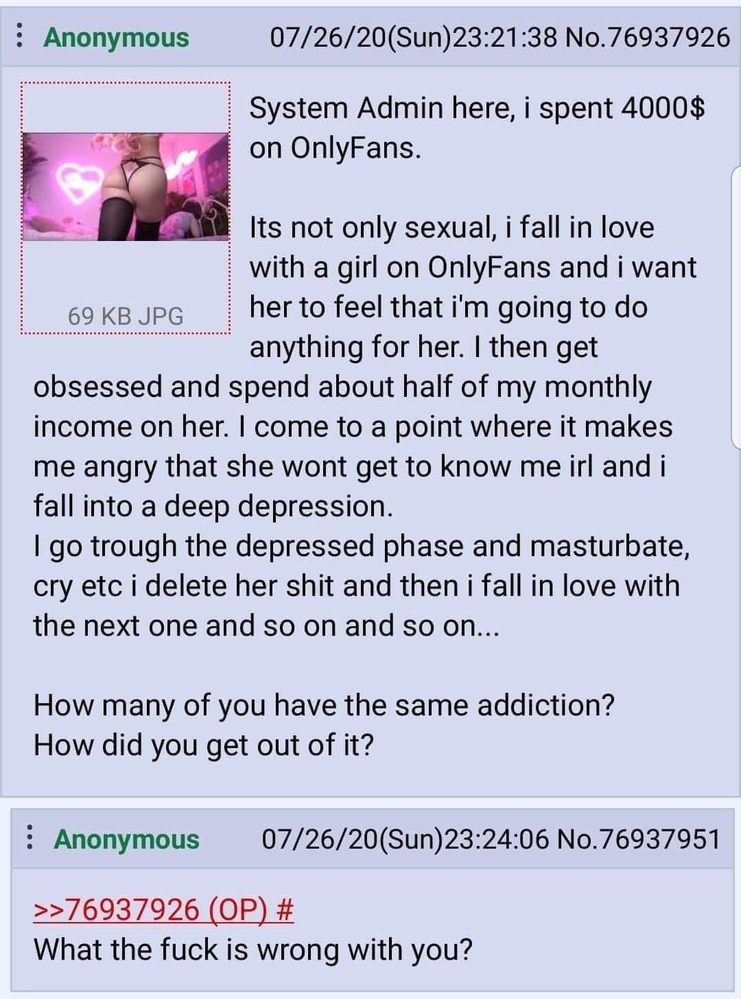 simp describes his addiction to onlyfans : r/Cringetopia