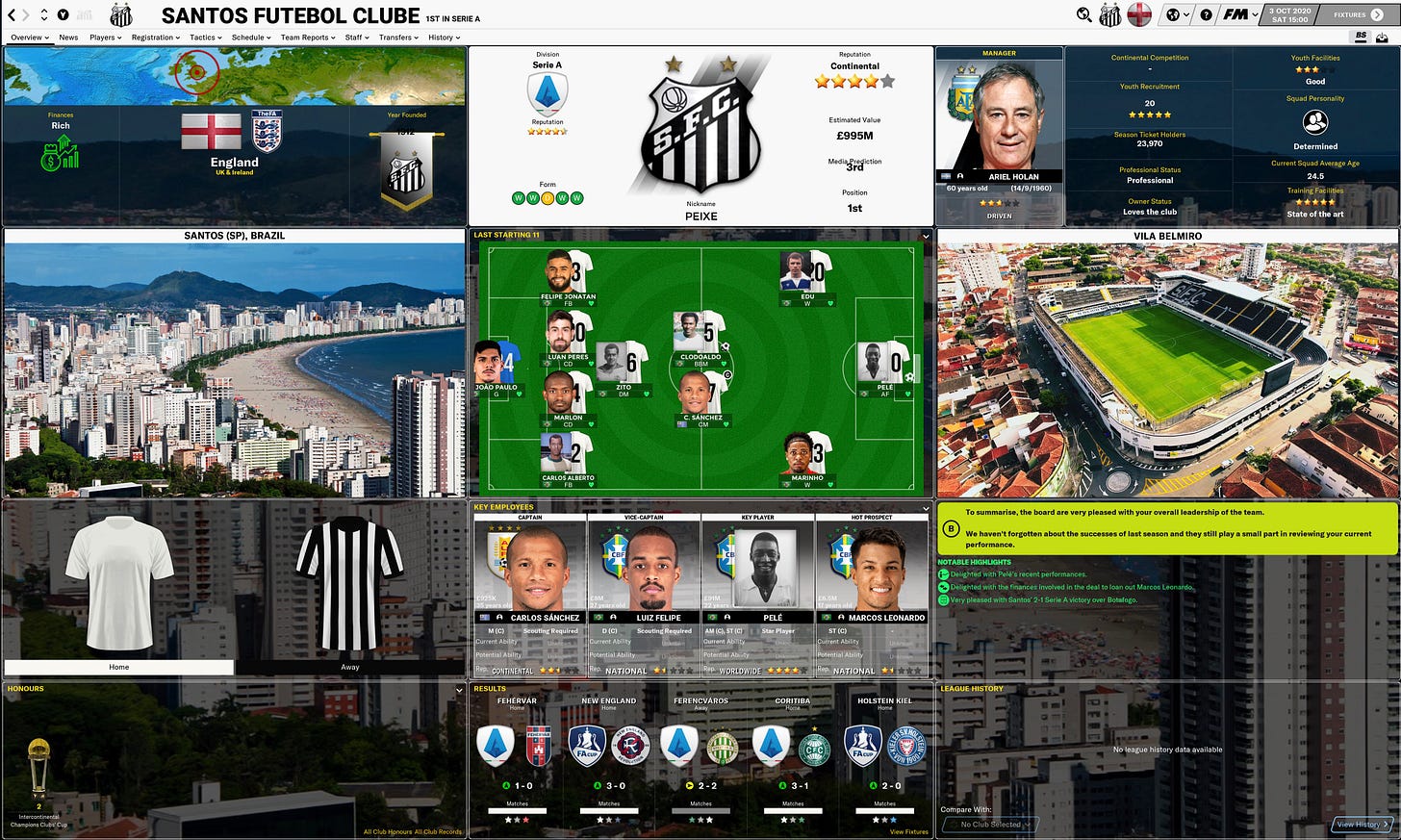 Football Manager 2021 Santos Legendary