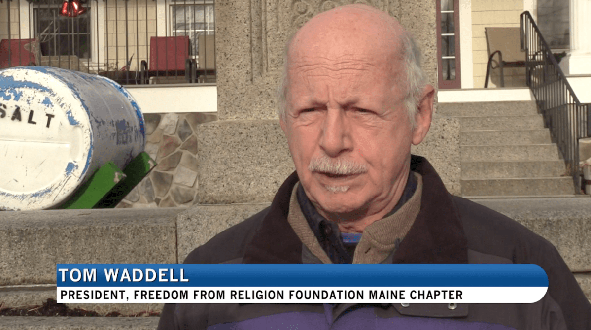 Bucksport (ME) removes Nativity scene after atheist asks for equal treatment | Atheist Tom Waddell speaks with Fox 22 News