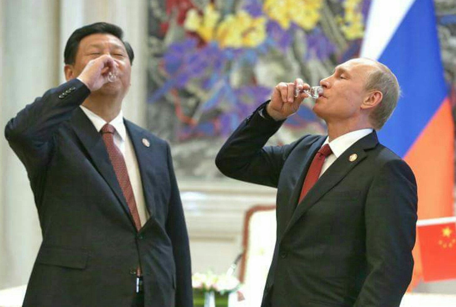 PsBattle: Xi and Putin having a drink. : photoshopbattles