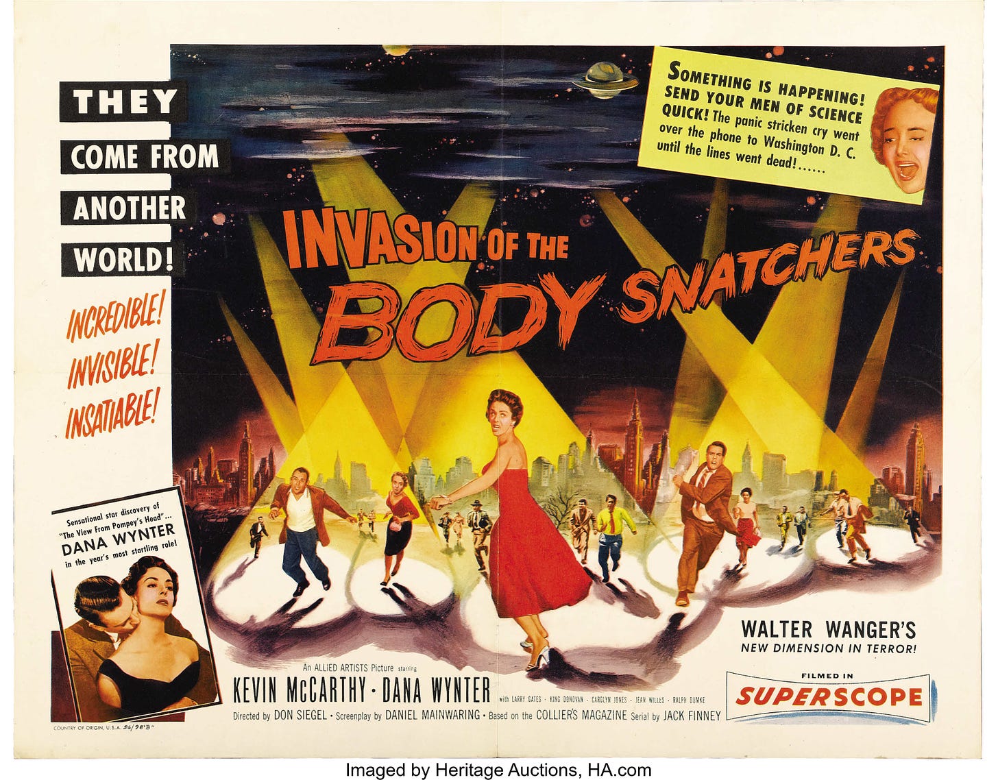 Invasion of the Body Snatchers (Allied Artists, 1956). Half Sheet | Lot  #28582 | Heritage Auctions