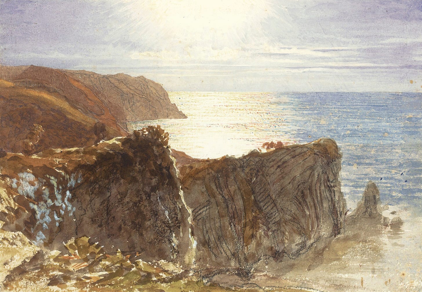 The North Devon Coast by Samuel Palmer (English, 1805-1881)