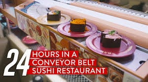 24 Hours In A Conveyor Belt Sushi Restaurant: Sushiro - YouTube