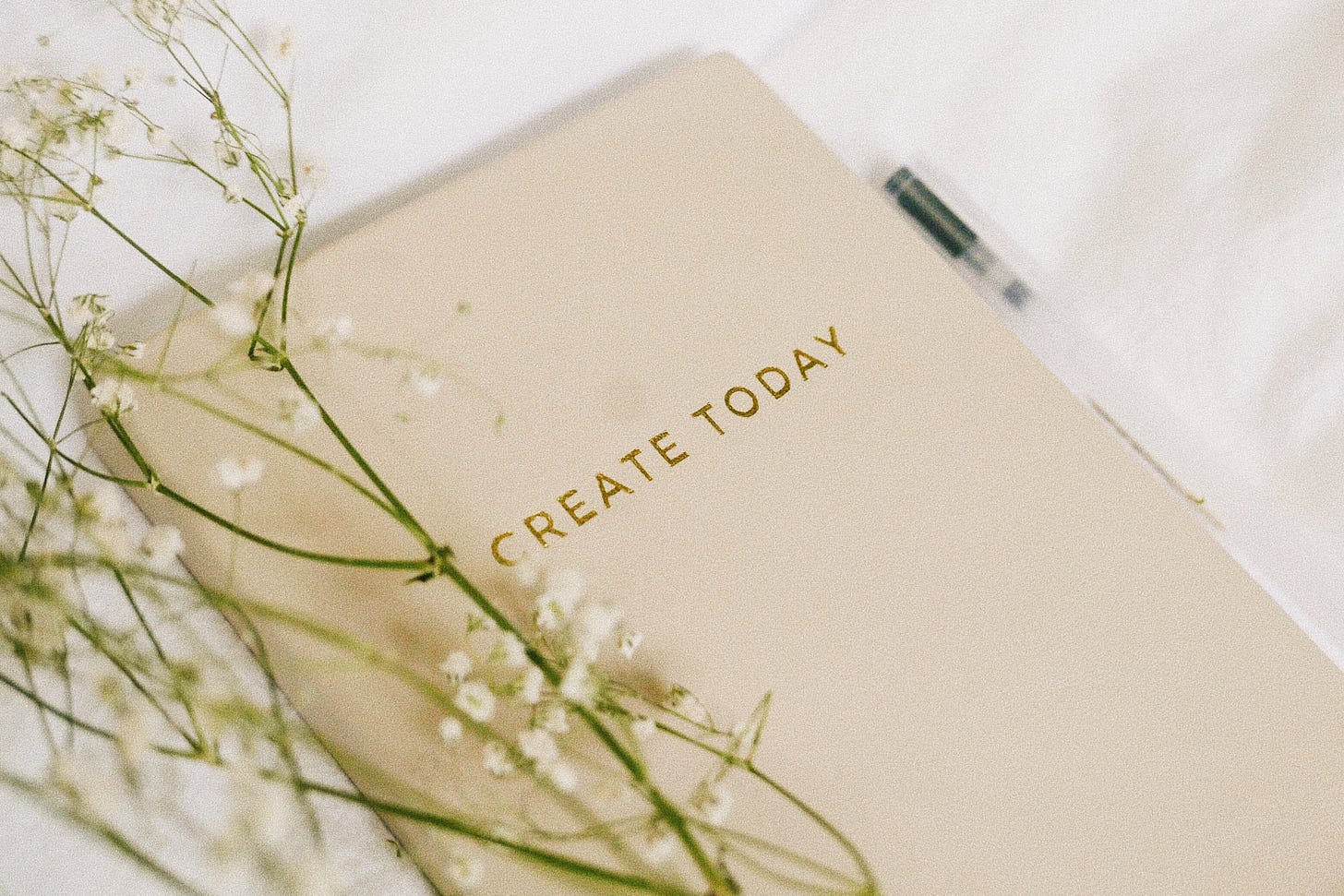 Journal with "Create Today" embossed on the front