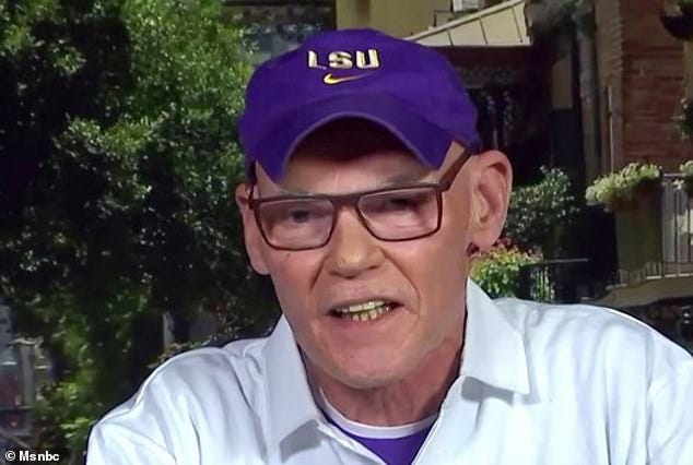 James Carville, who's famous for the line 'It's the economy, stupid' during Bill Clinton's presidential campaign, told VOX.com that 'Wokeness is a problem' for the Democratic party. He's pictured here speaking to MSNBC in Feb. 2020