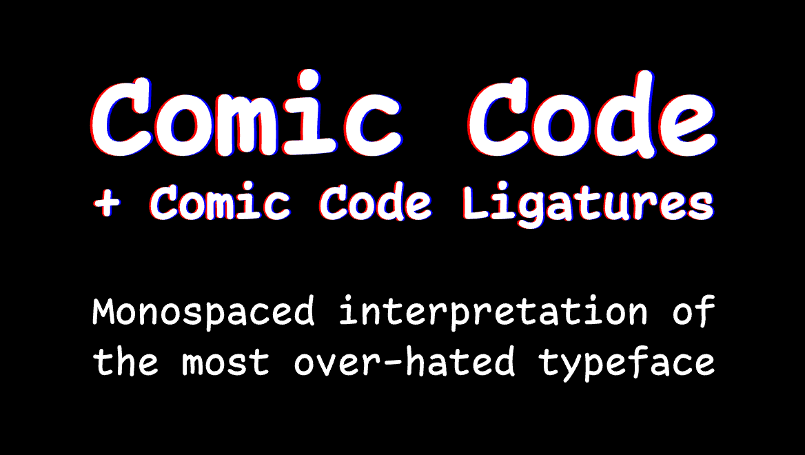 comic code font examples