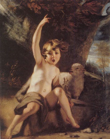 The Child Baptist in the wilderness by Joshua Reynolds on artnet
