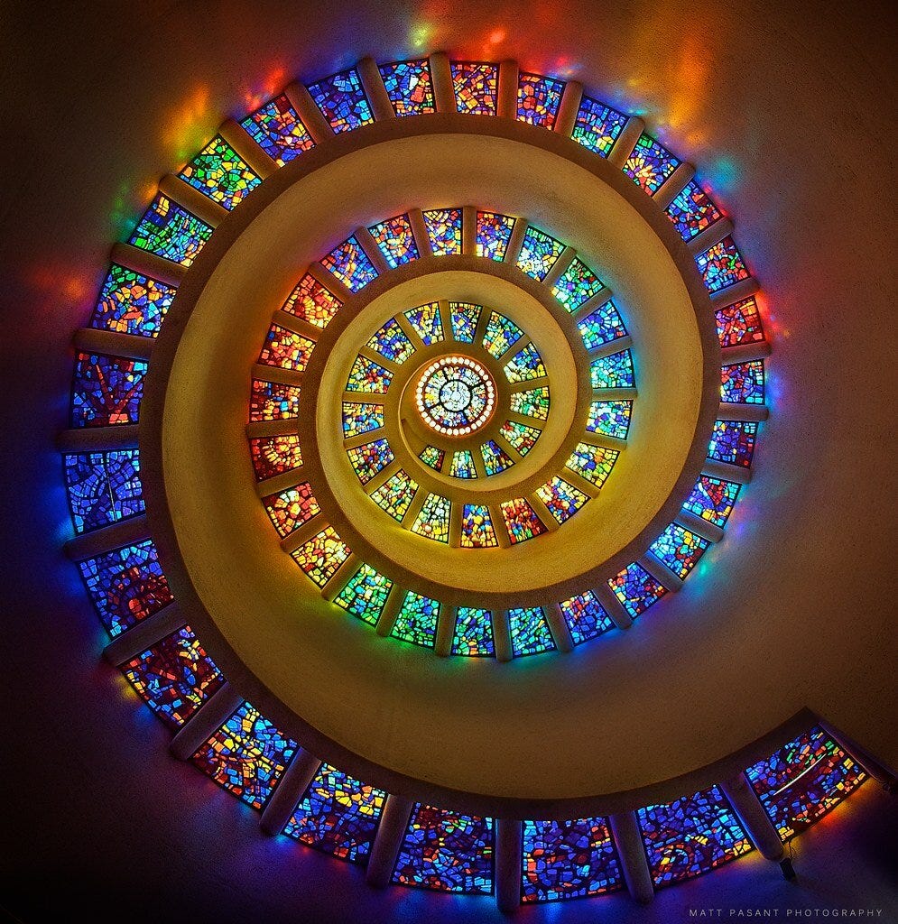 The Glory Window at Thanksgiving Square Chapel, Dallas, Texas by Matt Pasant