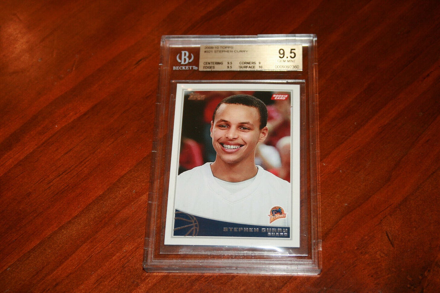 Image 1 - STEPHEN CURRY 2009 TOPPS ROOKIE CARD #321 BGS 9.5 GEM MINT (SURFACE 10)