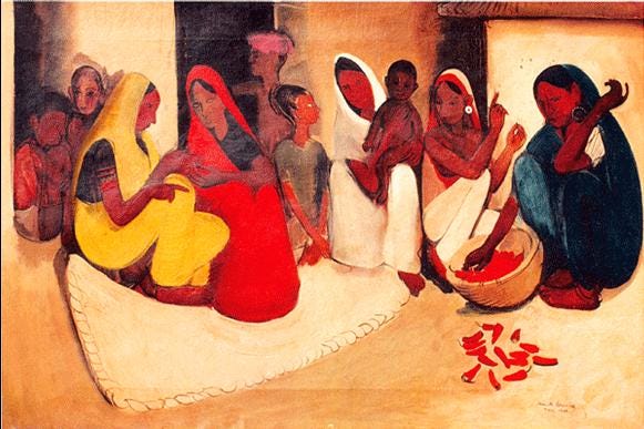 Village Scene, 1938 - Amrita Sher-Gil