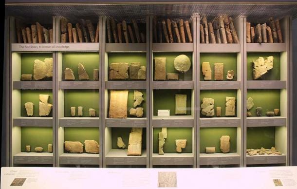 Library of Ashurbanipal on display at the British Museum in London (Gary Todd / CC0)