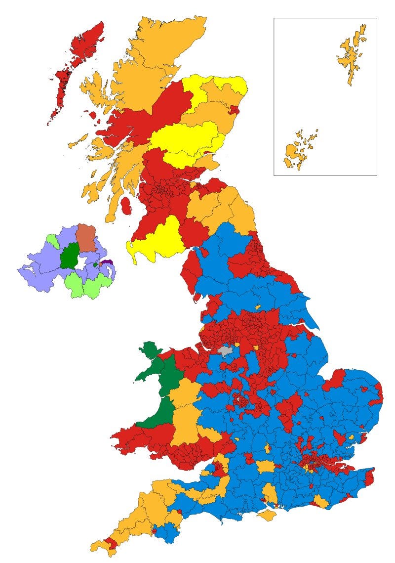 Election Maps UK on Twitter: "ON THIS DAY 1997: Tony Blair swept to power  with an historic landslide. The Tories were wiped out in Scotland &amp;  Wales and you could travel from