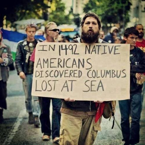 Percance on Twitter: &quot;En 1492 los Nativos Americanos descubrieron a  Cristóbal Colon perdido en el Mar!! http://t.co/ftAAEQ3cD6&quot;