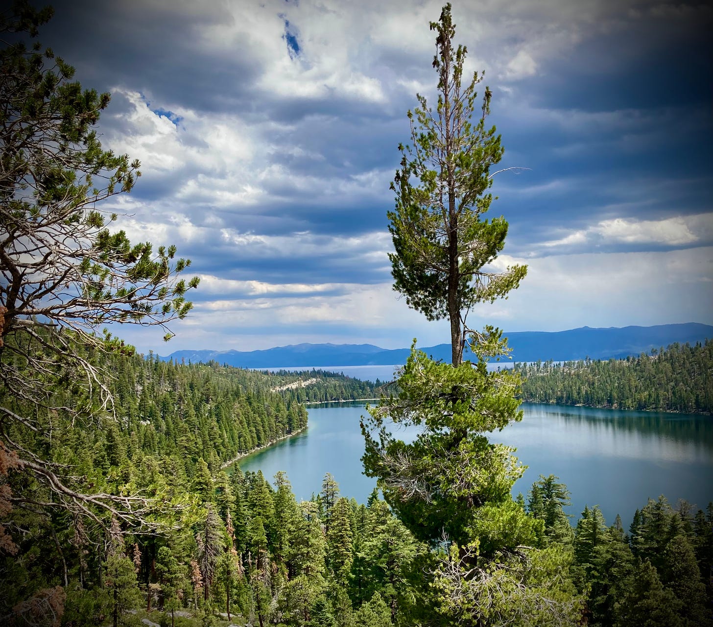 View of Cascade Lake and Lake Tahoe