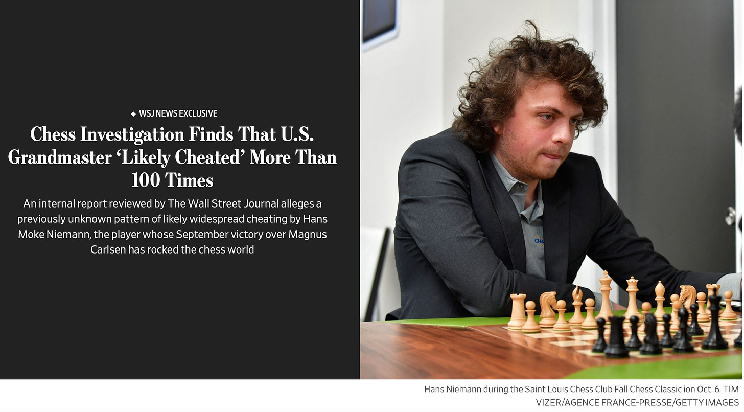 U.S. chess grandmaster 'likely cheated' in more than 100 online games,  investigation finds
