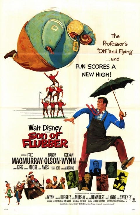 Original theatrical release poster for Walt Disney's Son Of Flubber
