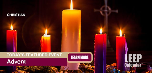 An Advent wreath and candles