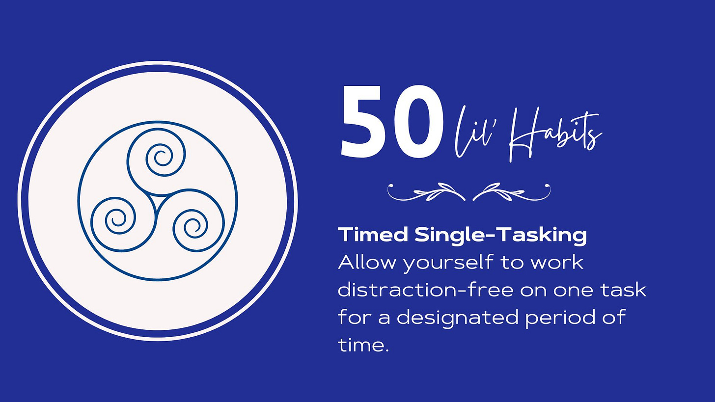 50 Lil Habits: Timed Single-Task