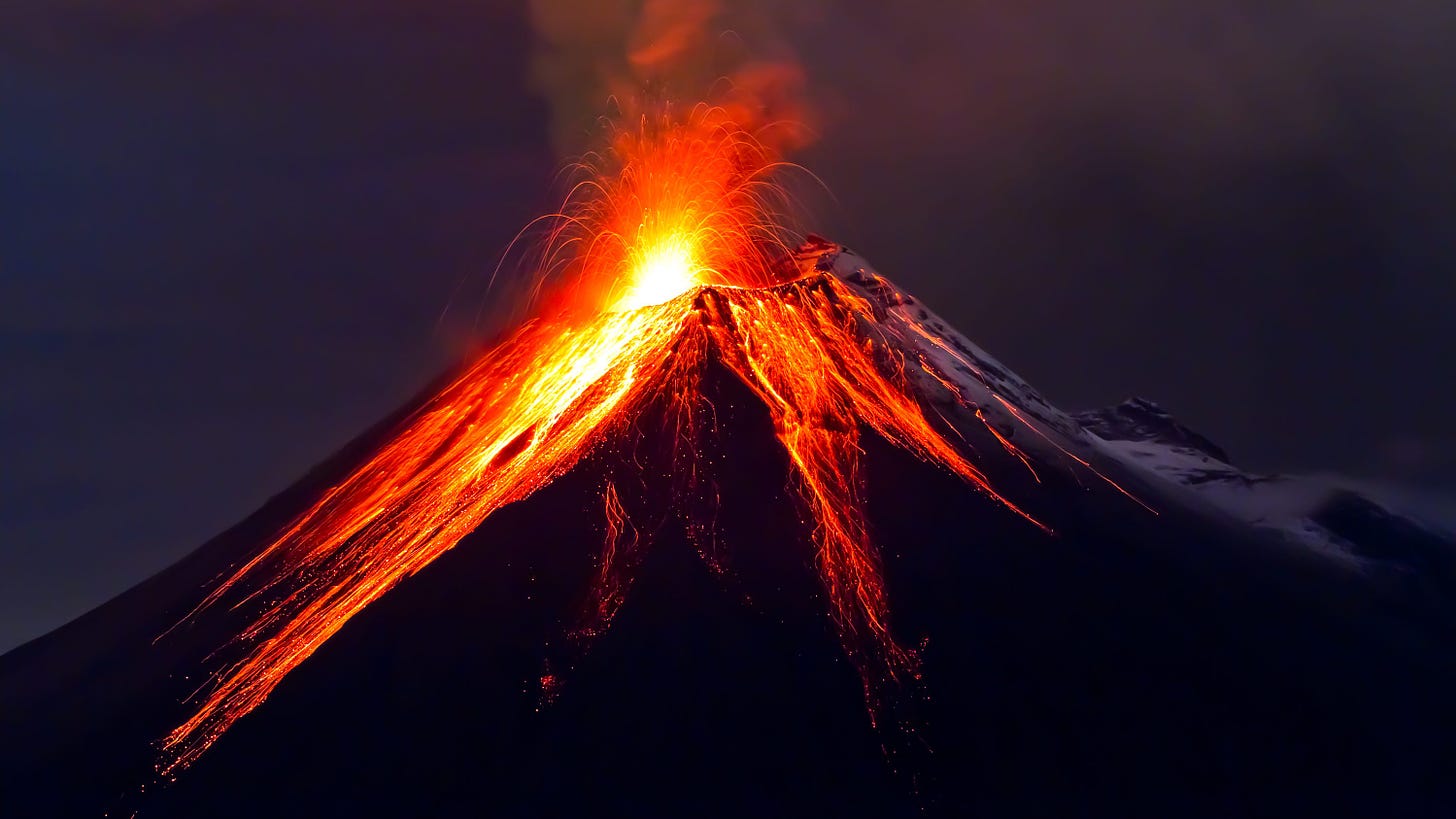 Volcano eruptions are a matter of pressure