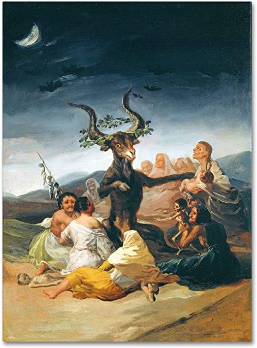 Amazon.com: The Witches' Sabbath 1797-98 Artwork by Francisco Goya, 14 by  19-Inch Canvas Wall Art: Posters & Prints